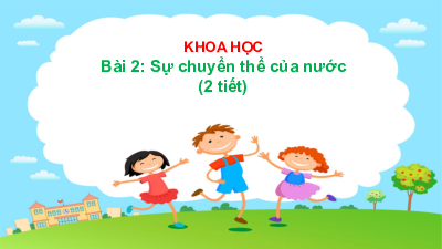 Bài giảng điện tử môn Khoa học 4 | Bài 2: Sự chuyển thể của nước | Cánh diều