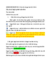 Logic học chương I | Trường Đại học Luật, Đại học Quốc gia Hà Nội