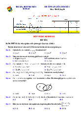 Đề ôn tập giữa kì 1 Toán 10 năm 2025 – 2026 trường THPT Việt Đức – Hà Nội