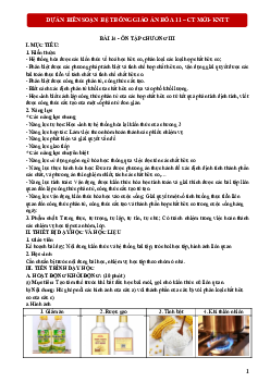 Bài 14: Ôn tập chương 3 | Giáo án Hóa 11 Kết nối tri thức