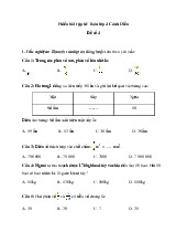 Phiếu bài tập hè môn Toán lớp 4 lên lớp 5 Cánh Diều - số 4