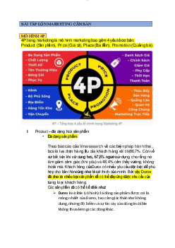 Bài tập lớn môn Marketing căn bản | Đại học Ngoại Thương