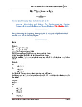 Bài Tập Hợp Ngữ MIPS (Assembly) - Giải Đáp Toàn Bộ Lệnh