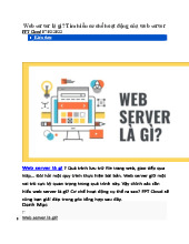 Tìm hiểu về Web Server: Cơ chế và Chức năng Hoạt động | Môn Công nghệ thông tin - Học viện Hành chính Quốc gia