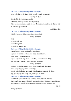 Giải VBT môn Tiếng việt 2 -  Bài 2: Danh sách tổ em | Chân trời sáng tạo