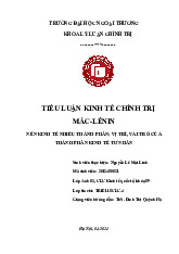 Tiểu luận môn Kinh tế chính trị Mác - Lênin | Đại học Ngoại Thương