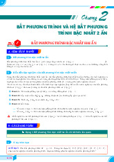 Các dạng toán bất phương trình và hệ bất phương trình bậc nhất hai ẩn thường gặp