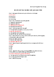 Bộ câu hỏi sinh học di truyền bổ sung - Lý Sinh | Trường đại học Quốc Tế Hồng Bàng