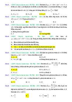 572 bài tập trắc nghiệm chuyên đề hàm số nâng cao có đáp án