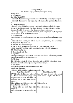 Giáo án Khoa học tự nhiên 8 Bài 20: Hiện tượng nhiễm điện do cọ xát | Kết nối tri thức