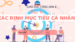 Bài giảng điện tử GDCD 8 Bài 4 Chân Trời Sáng Tạo : Xác định mục tiêu cá nhân