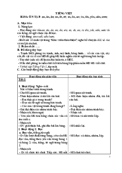 Giáo án môn Tiếng Việt 1 - Tuần 9 | sách Cùng học để phát triển năng lực