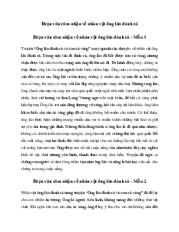 Văn mẫu lớp 6: Đoạn văn cảm nhận về nhân vật ông lão đánh cá (6 mẫu) | Cánh diều