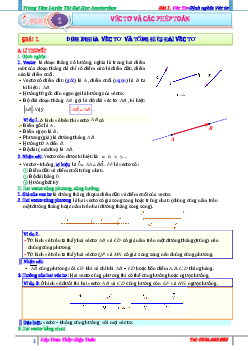 Bài tập véctơ và các phép toán – Diệp Tuân