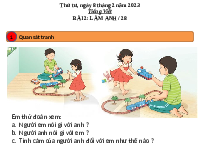 Giáo án điện tử Tiếng Việt 1 Tập 2 Chủ Đề 2 Bài 2 Kết nối tri thức: Làm anh