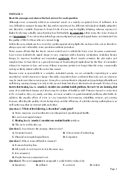 PASSAGE 1_Theme 1. Environment and Nature (Môi trường và thế giới tự nhiên)