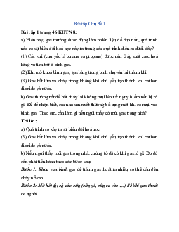 Giải Khoa học tự nhiên 8 bài tập Chủ đề 1 | Cánh diều