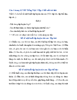 Giải VBT Tiếng Việt 3 trang 12, 13 Bài 5: Nhật kí tập bơi | Kết nối tri thức