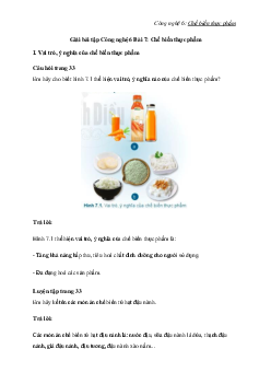 Giải Công nghệ 6 Bài 7: Chế biến thực phẩm | Cánh diều