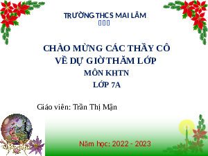 Giáo án điện tử Khoa học tự nhiên 7 bài 2 Kết nối tri thức : Nguyên tử