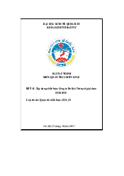 Xây dựng chiến lược Công ty Du lịch Vietravel giai đoạn 2015-2020 - Môn Quản trị chiến lược | Đại học Kinh Tế Quốc Dân