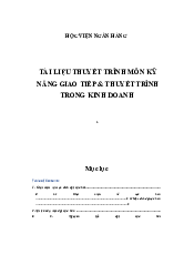 Tài liệu: Kỹ năng đặt câu hỏi trong kinh doanh | Giao tiếp kinh doanh