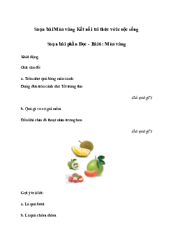 Soạn bài Mùa vàng (trang 26)) | Tiếng việt 2 sách Kết nối tri thức