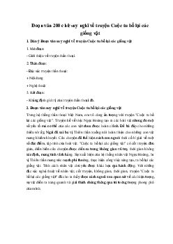 Đoạn văn 200 chữ suy nghĩ về truyện Cuộc tu bổ lại các giống vật  Ngữ văn 10 sách Chân Trời Sáng Tạo