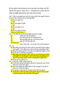 TOP 80 câu hỏi trắc nghiệm môn Giáo dục học đại cương | Đại học Sư Phạm Hà Nội