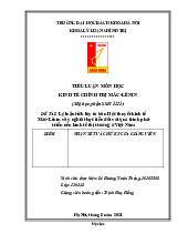 Tiểu luận Lý luận tích lũy tư bản Học thuyết kinh tế Mác-Lênin và ý nghĩa thực tiễn đối với quá trình phát triển nền kinh tế thị trường ở Việt Nam | Môn Kinh tế chính trị Mác-Lenin - Đại học Bách Khoa Hà Nội