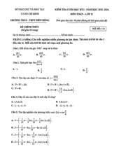 Đề cuối kỳ 1 Toán 11 năm 2025 – 2026 trường THCS-THPT Diên Hồng – TP HCM