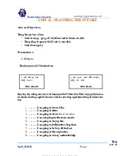 Unit 12 - Planning the Future - Tác Động của "Going to" môn Tiếng Anh cơ bản 2 | Trường đại học Mở Hà Nội