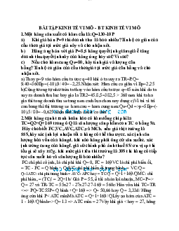 Bài tập kinh tế vĩ mô - Kinh tế vĩ mô | Trường Đại học Giao thông Vận Tải