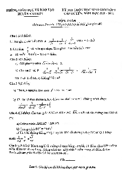 Đề chọn học sinh giỏi Toán 9 năm 2021 – 2022 phòng GD&ĐT Anh Sơn – Nghệ An