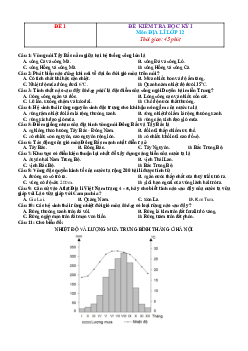 TOP 10 đề thi học kỳ 1 Địa lí 12 trắc nghiệm (có đáp án)