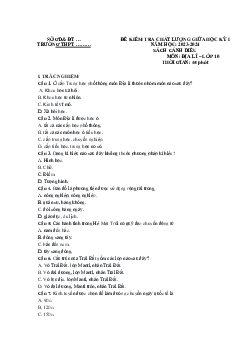 Giải đề thi giữa học kì 1 lớp 10 năm 2023 - 2024 sách Cánh diều | Địa Lí 10  bộ 1