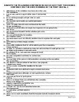 TOP 243 câu bài tập biến đổi câu No.2 Sentence transformations Olympic 30-4, học sinh giỏi THPT, chuyên Anh