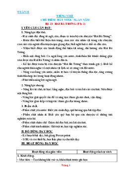 Giáo án Tiếng Việt 3 Kết nối tri thức tuần 31