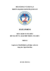 Bài tập nhóm Giao tiếp trong tổ chức tại FPT môn Hành vi tổ chức | Đại học kinh tế Quốc dân