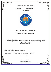 Khởi Nghiệp Dự Án QTS Resort: Team Building Sinh Tồn | Bài thảo luận Khởi sự kinh doanh