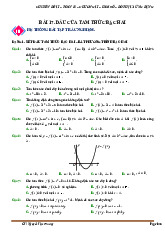 Dấu và Giải Bất Phương Trình Tam Thức Bậc Hai