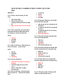 Đề cương ôn tập môn Quản trị học đại cương | Đại học Thăng Long