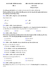 Đề thi thử tốt nghiệp THPT 2025 môn Hóa bám sát đề minh họa - Đề 30
