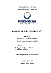 Báo cáo cuối kỳ môn Lập trình hướng đối tượng (N14): Quản lý cấp phát quân trang. Môn Ngôn ngữ lập trình | Đại học Trường Đại học Phenika.