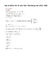 Đề thi tuyển sinh vào 10 môn Toán Sở GD&ĐT Tiền Giang năm 2024 - 2025