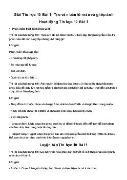 Giải Tin học 10 Bài 1: Tạo văn bản tô màu và ghép ảnh | Cánh diều
