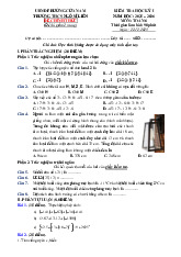 Đề kiểm tra học kỳ I năm học 2025-2026 môn Toán lớp 6