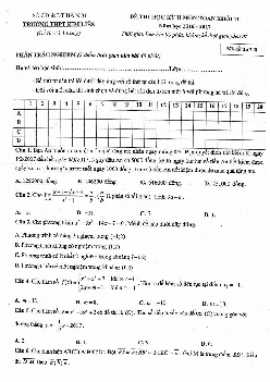 Đề thi HK2 Toán 11 năm học 2016 – 2017 trường THPT Kim Liên – Hà Nội