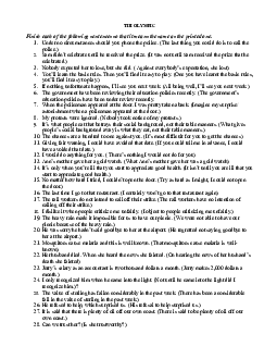 Sentence transformation with key - dành cho học sinh ôn thi Olympic 30-4, học sinh giỏi THPT