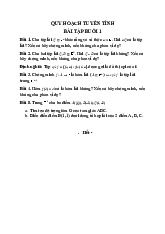 Bài tập Buổi 1 môn Quy hoạch tuyến tính | Trường Đại học Công nghiệp Thành phố Hồ Chí Minh